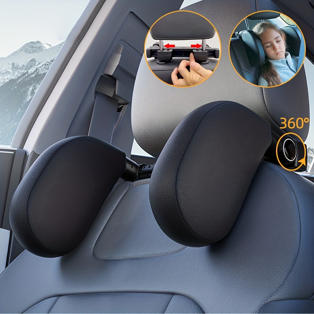 Car Headrest Pillow Adjustable Sleeping Head Neck Support Seat Rest Pillow  Decor