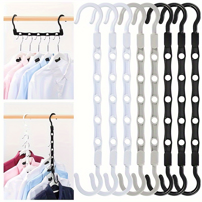 1pc11 holes Plastic Hangers, Foldable Heavy Duty Clothes Hanger, Household  Space Saving Organizer For Bedroom, Closet, Wardrobe, Home, Dorm, Back To  School Essential