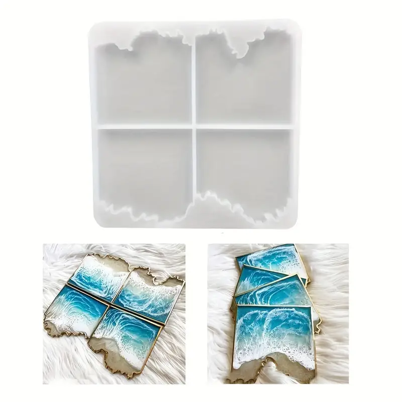 Resin Coaster Molds Silicone Coaster Molds For Epoxy Resin - Temu