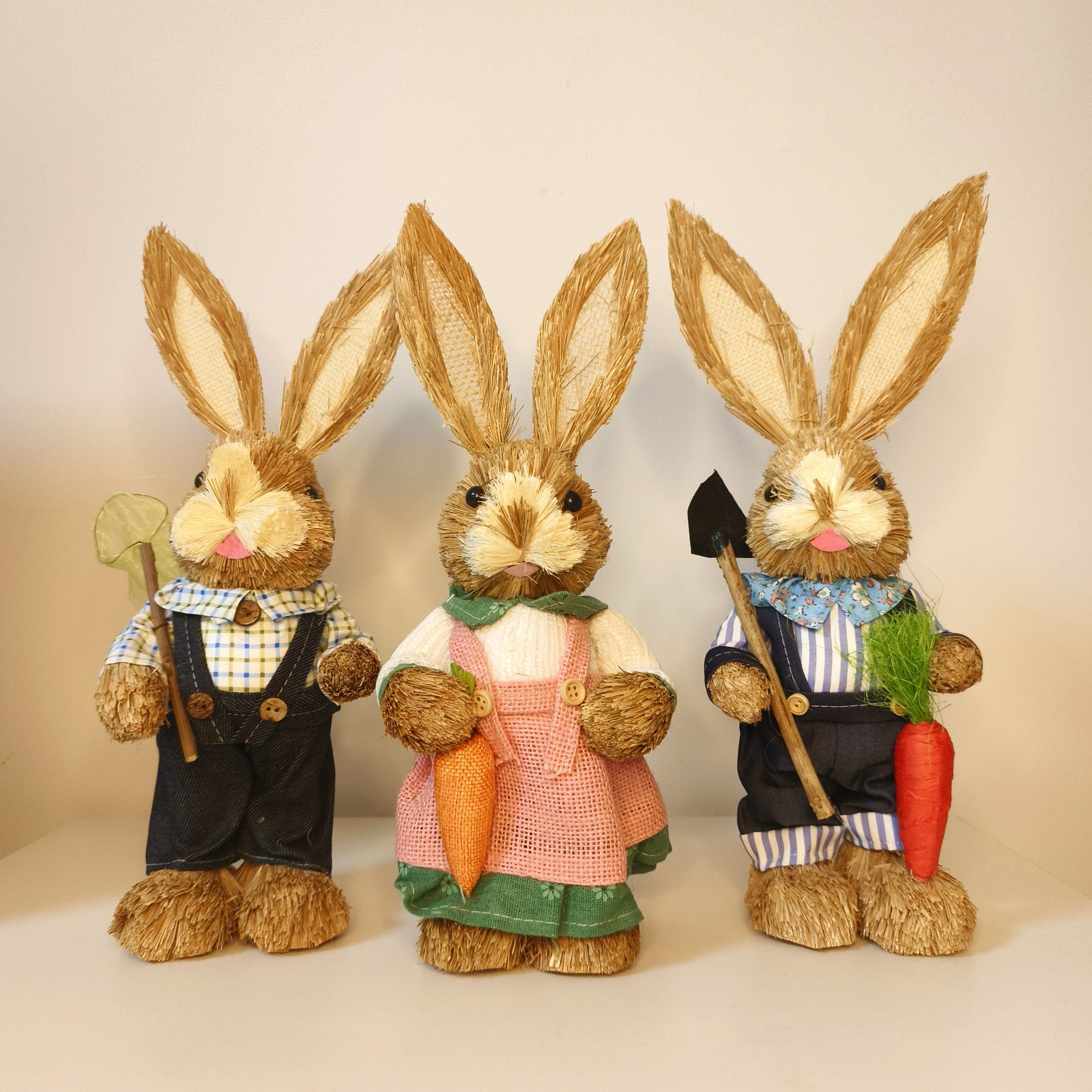 Easter Bunny Straw Figure Decoration Home Garden Wedding Decoration - Temu  United Arab Emirates