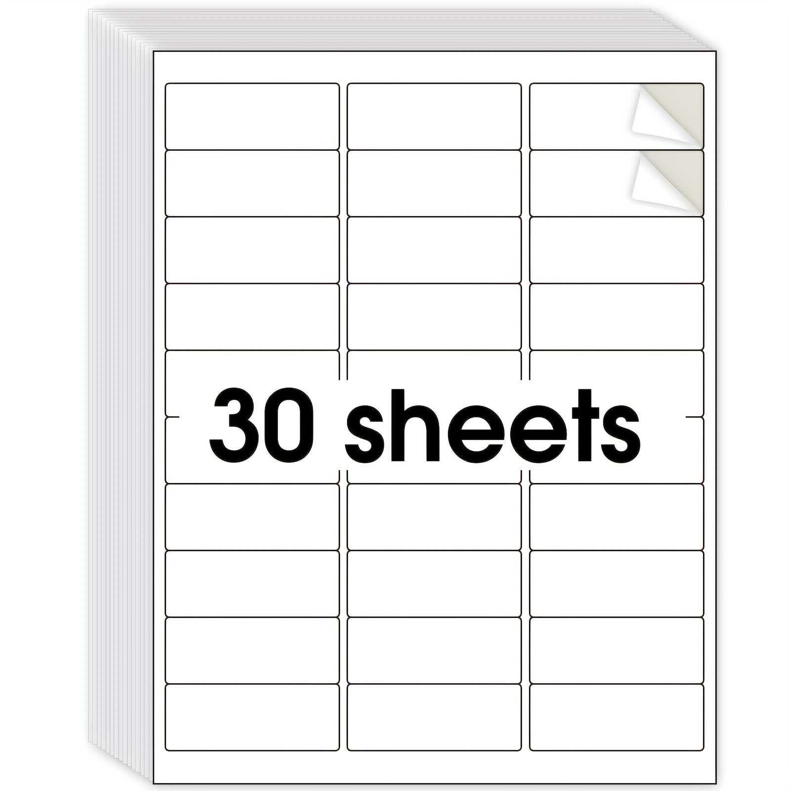 E-Printing Pack of 100 Sheets-High Sticky Printable Matte Self Adhesive Full Sheet A4 Sticker Paper/Label for Inkjet & Laser Printers
