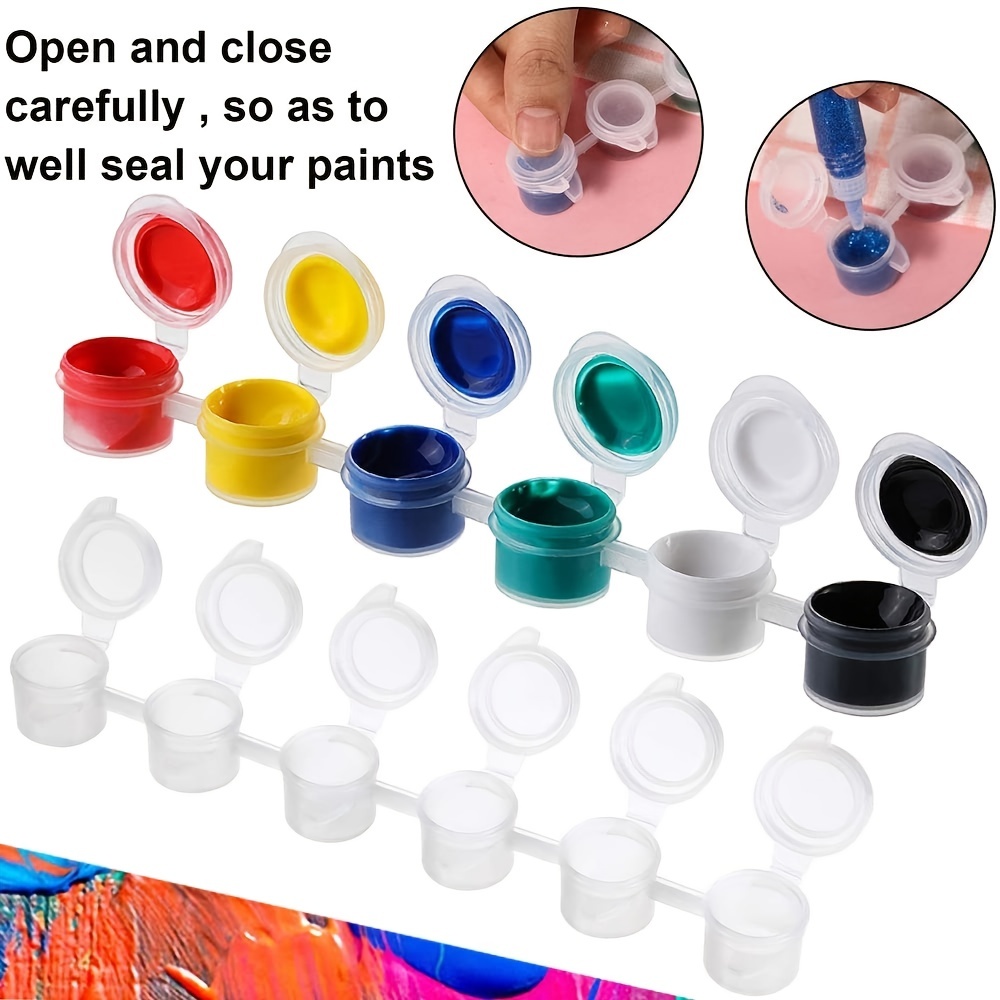 Empty Paint Pot 15 Strips Acrylic Mini Paint Container - Temu