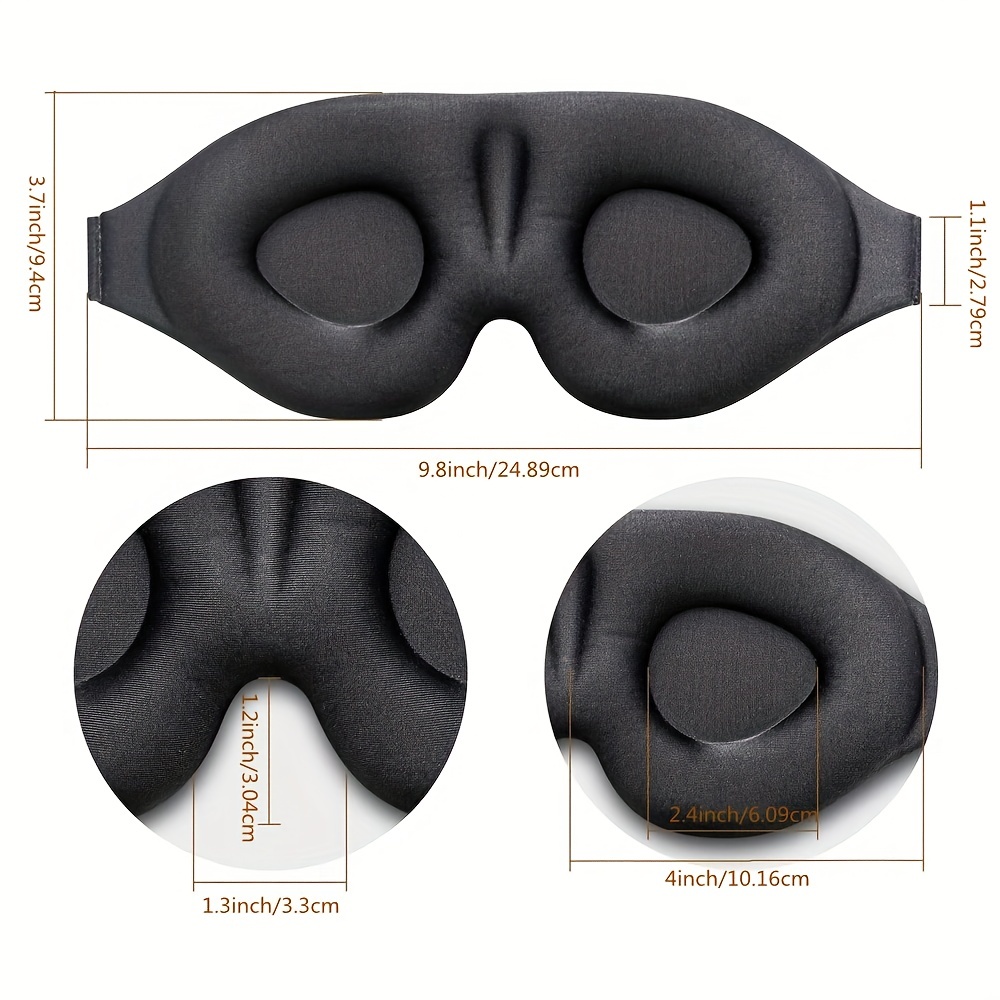 TELOLY Silk Sleep Mask, Lightweight and Comfortable, Super Soft, Adjustable  Contoured Eye Mask for Sleeping, Shift Work, Naps, Night Blindfold Eyeshade  for Men and Women, Black 