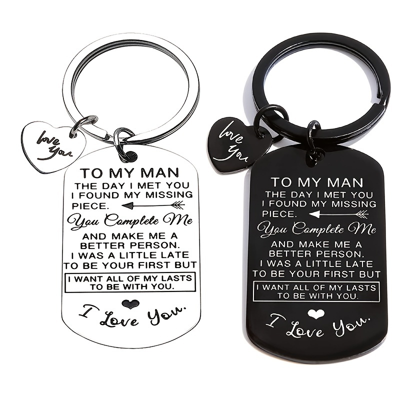 Valentines Day Gifts for Men To My Man Keychain Anniversary for