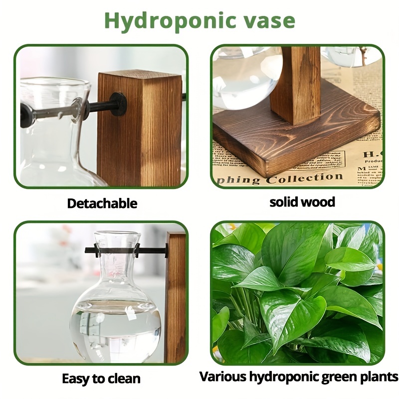 Vases Cristal Verre Tube À Essai Vase En Bois Stand Pots De Fleurs Pour  Plantes Hydroponiques Maison Jardin Décoration 507 R2 Drop Delivery Dhsm9  Du 3,07 €