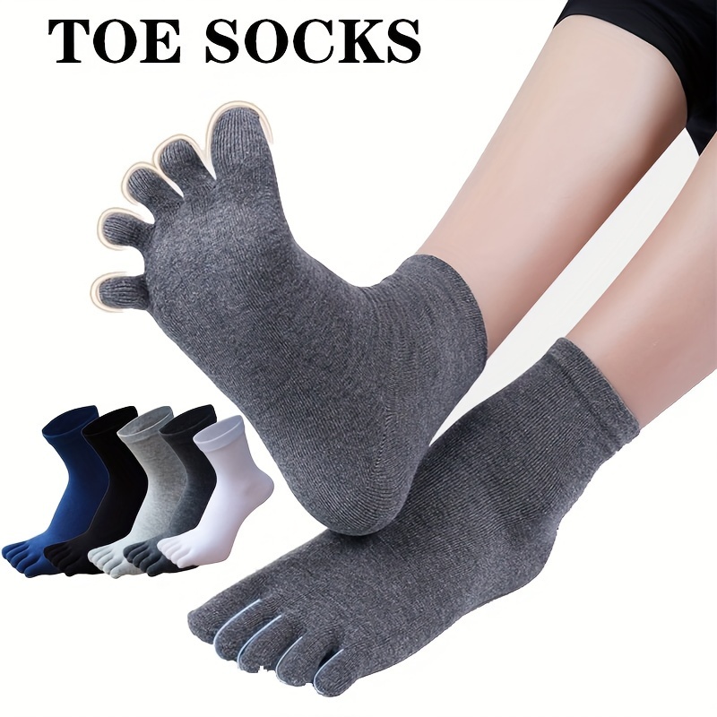 Cut Out Five Fingers Socks Calcetines Tobillo Bajos Suaves - Temu Chile