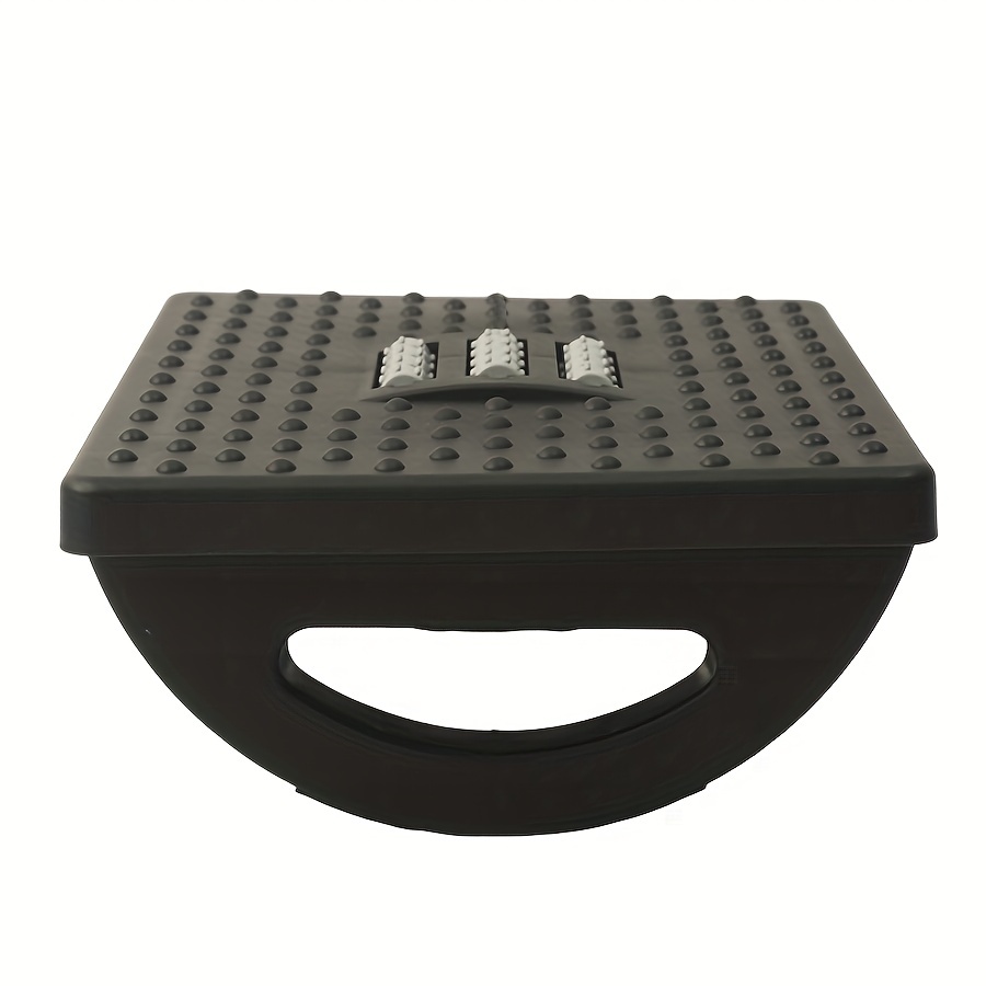 1pc Under Desk Footrest, Black Multi-functional Footstool With