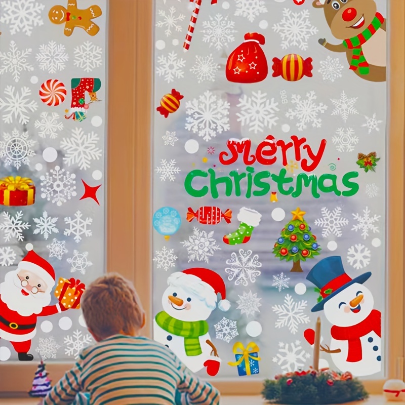 8 Stück Bunter Weihnachts Elch Weihnachtsmann DIY Fenster - Temu Austria