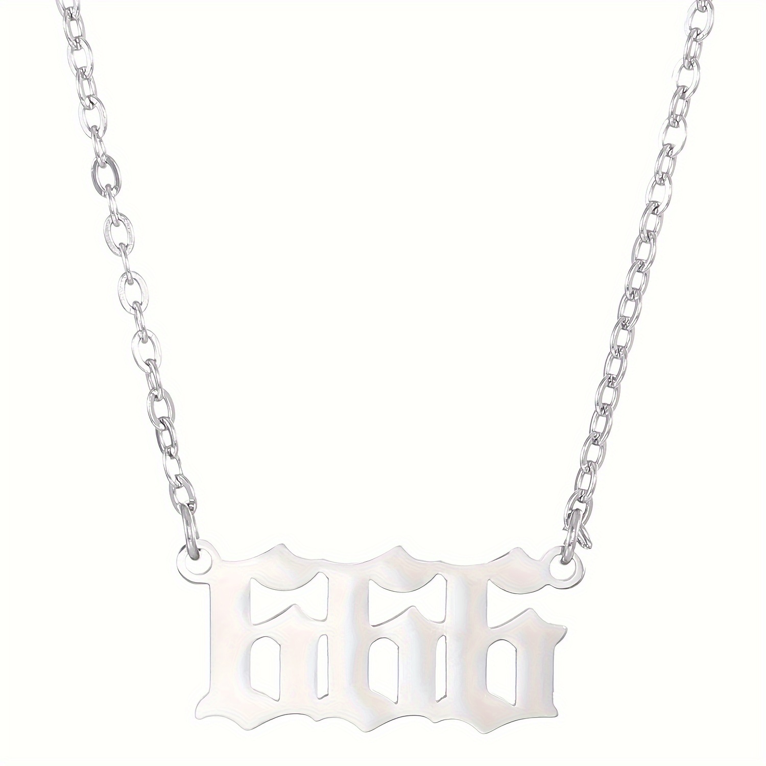 Personalized Stainless Steel 1-9 Number Pendant Necklace
