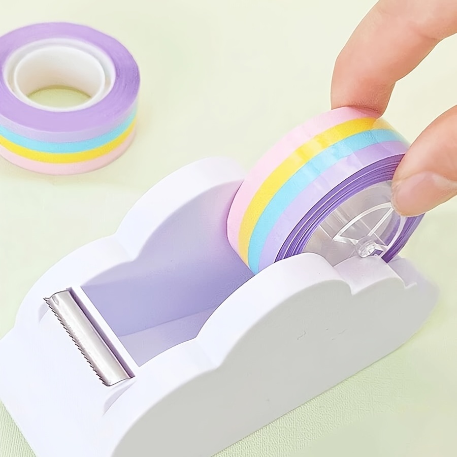1pc Macaron Color Mini Tape Dispenser, Creative Desktop Office Tape Cutter