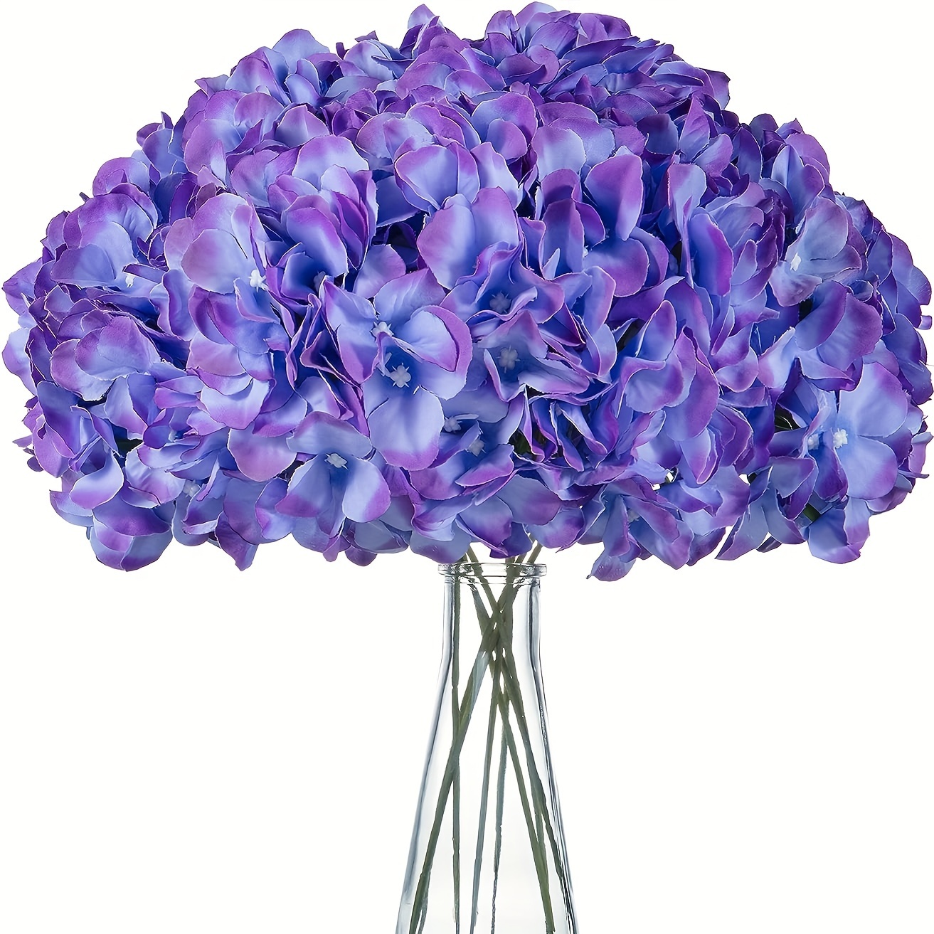 

5pack Artificial Hydrangea Flowers, Vintage Fake Hydrangeas Flowers Head With Stem, For Home Table Centerpieces Wedding Party Decor, Aesthetic Room Decor, Home Decor