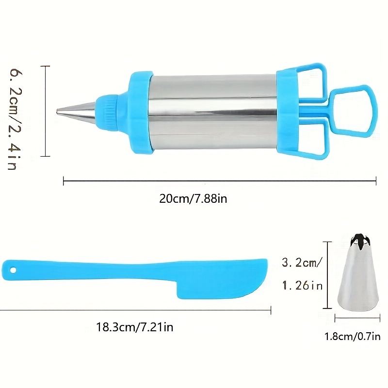  YANYUESHOP Pistola de pulverización de pasteles, herramientas  de cocina de acero inoxidable, para hornear, decorar, juego de aerógrafo,  pastelería, decoración de crema, B : Hogar y Cocina