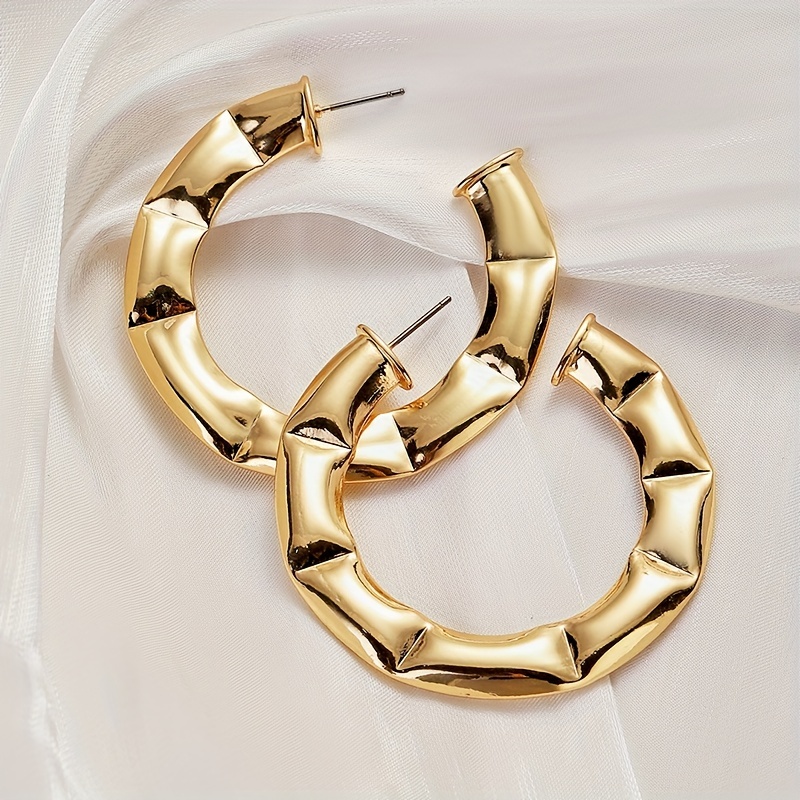 Glossy Hollow Wave Earrings For Men