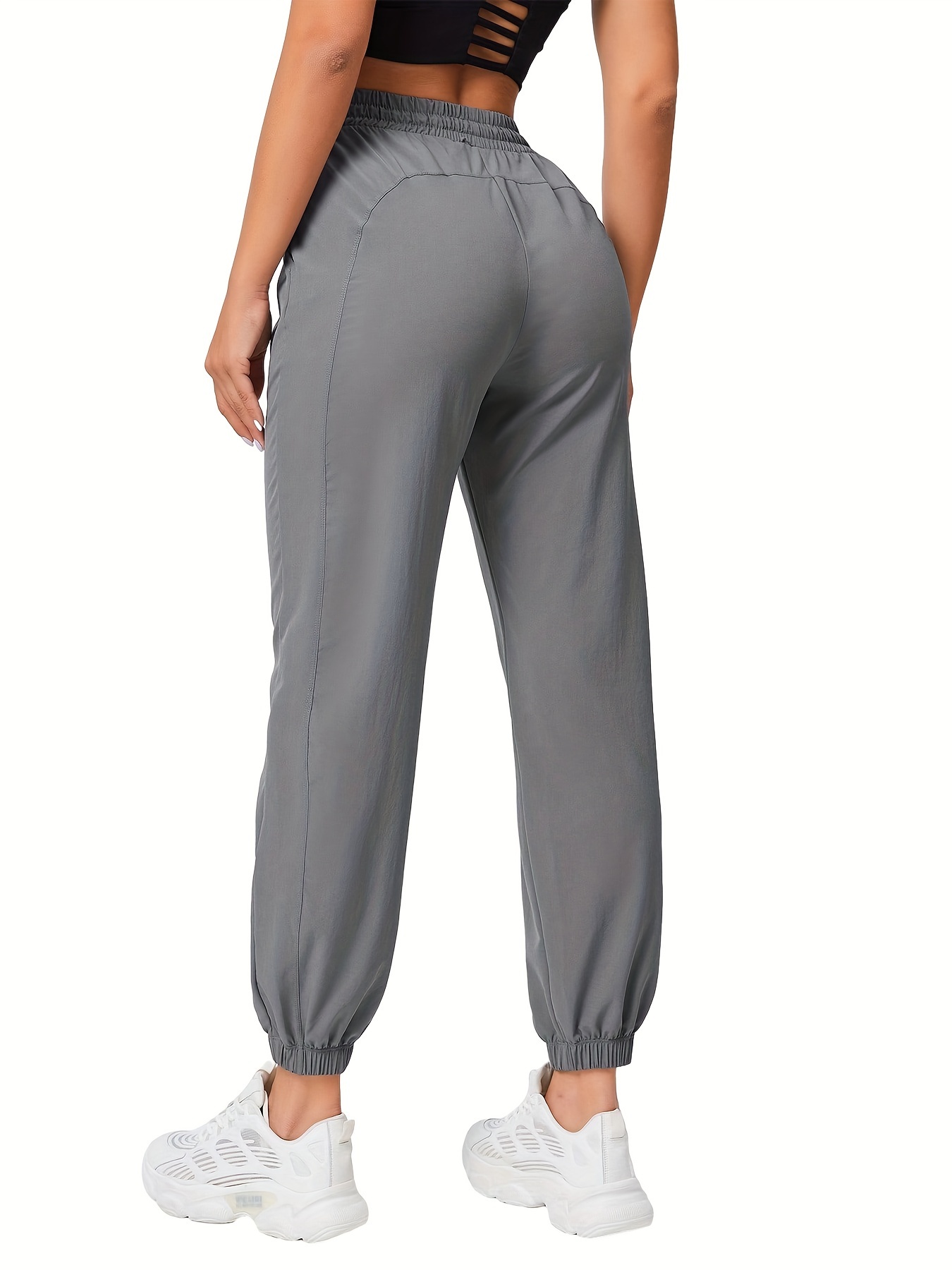 Women's Running Pants High Waisted Drawstring Quick Dry Jogger