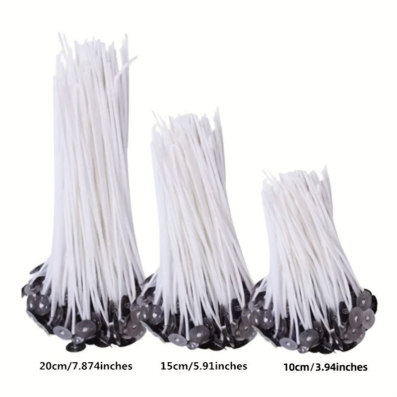 100PCS 15CM Candle Wicks Set Smokeless Wax Pure Cotton Core For DIY Candle  Making Pre-Waxed Wicks Party Supplies