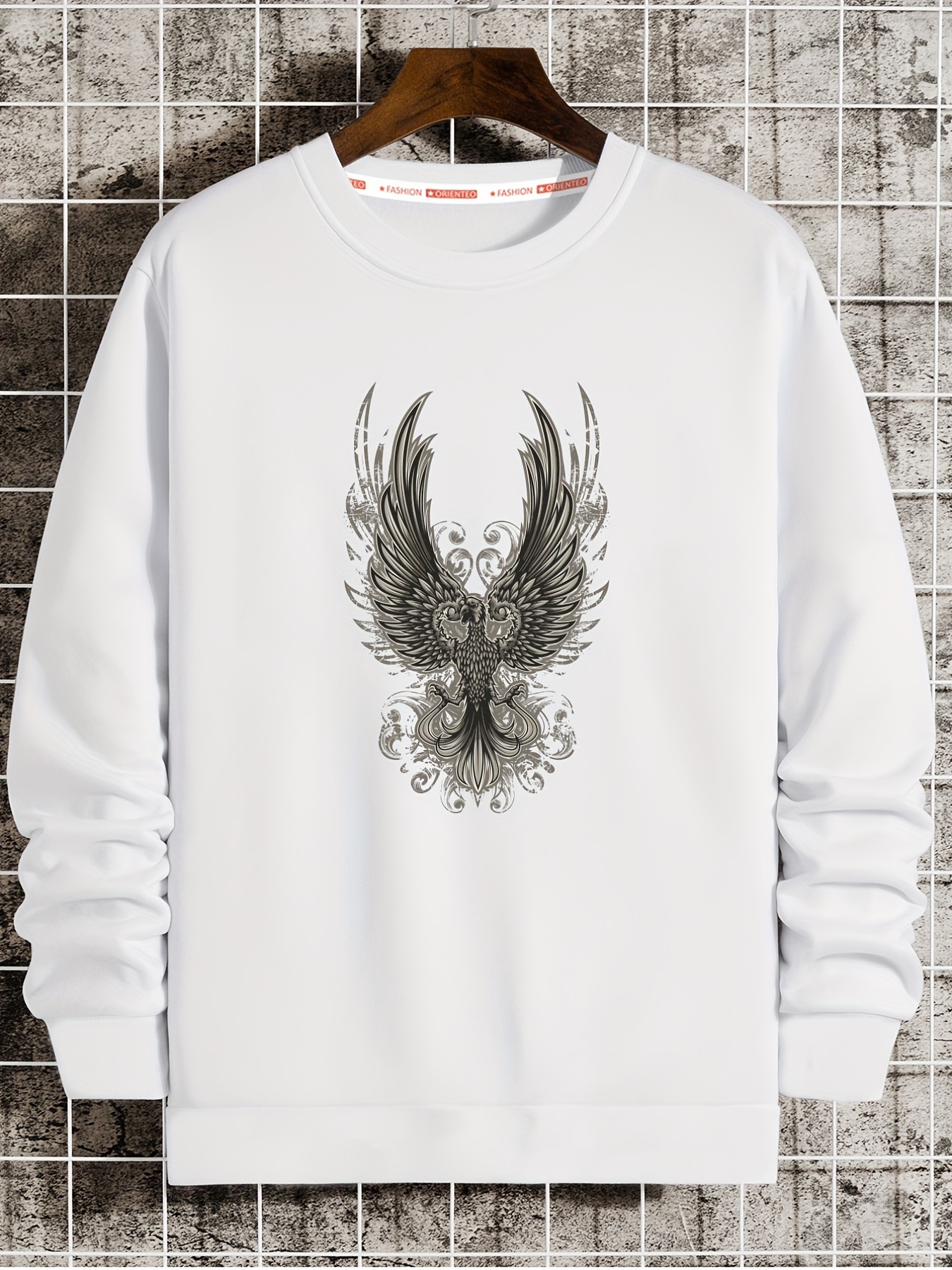 T-Shirt For Men Eagle Pattern Design T-Shirt Casual Sweatshirt