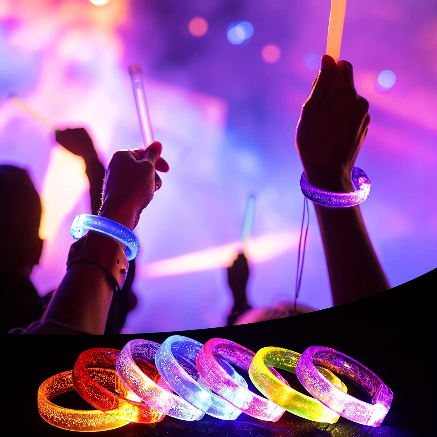 Glow Sticks Bracelets Party Supplies Glow in The Dark LED