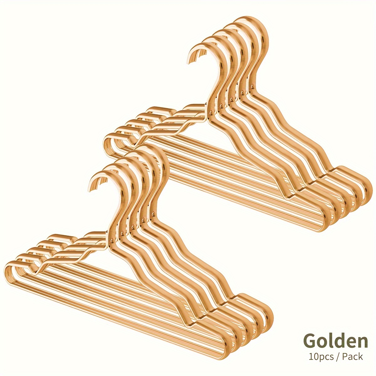  Amber Home Premium Matte Gold Aluminum Coat Hangers 20