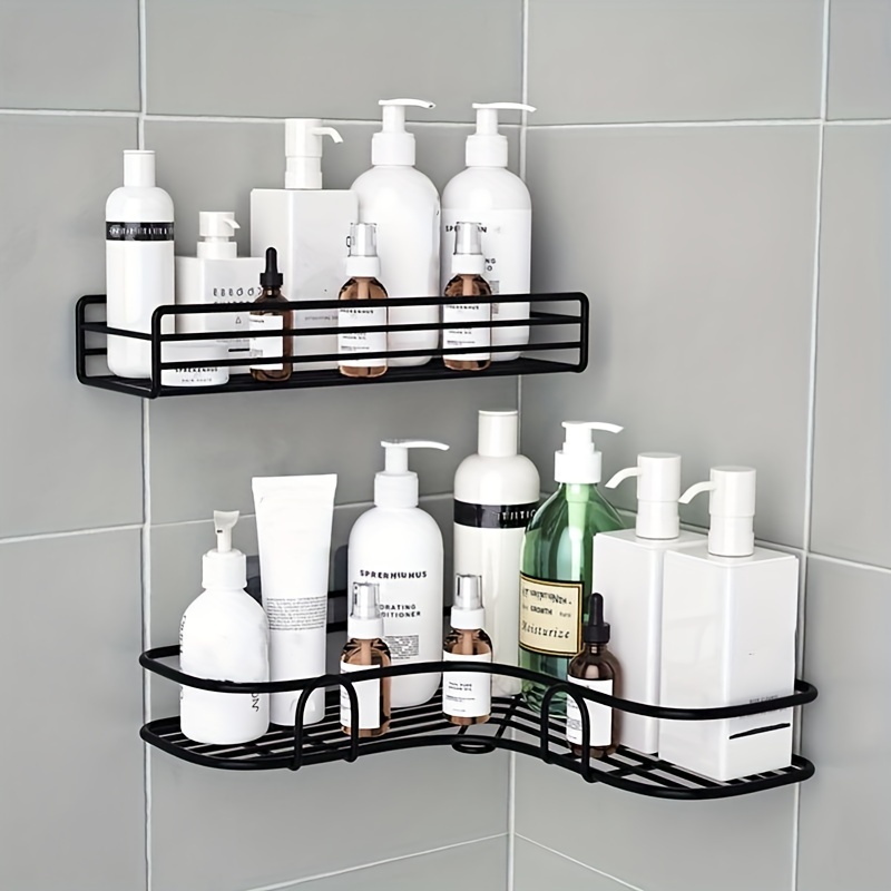 Bathroom Shower Shelf With Hooks And Shower Rack, Punch-free  Multi-functional Storage Rack, Shower Caddy Bathroom Trays, High Quality  Abs Material Bathroom Hanging Shelf, Bathroom Accessories - Temu
