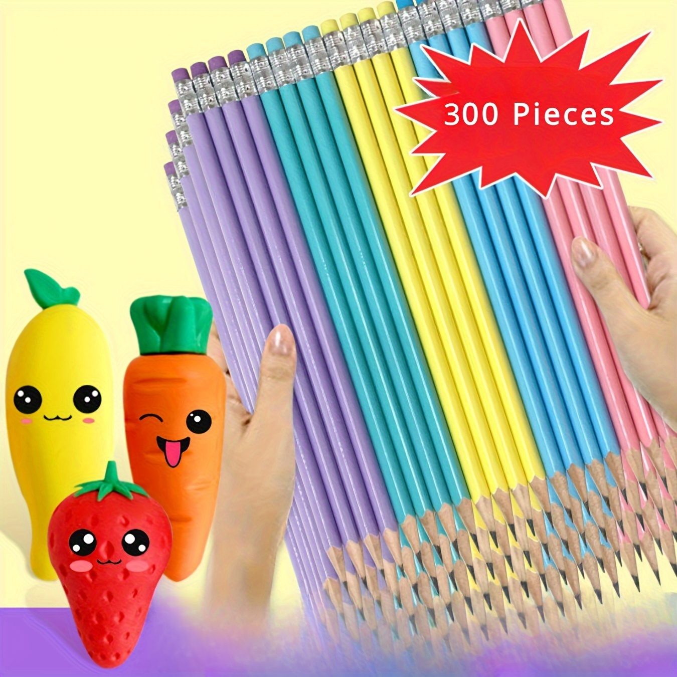  300 Pieces Valentine's Day Pencils for Kids Assortment  Cylinder Wood Pencils Bulk Valentine Pencils with Erasers Cute Pencils Bulk  for Kids Valentine's Day Party Office School Supplies(Valentine') : Office  Products