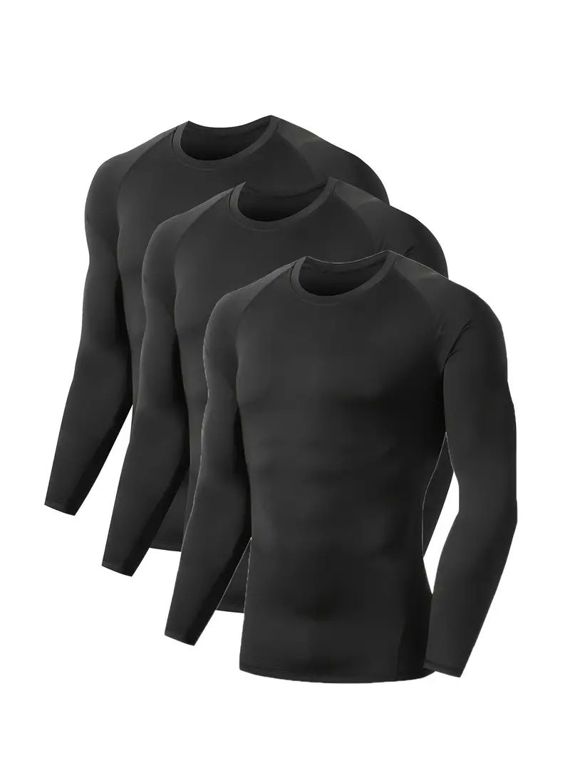 Telaleo Compression Shirts For Men Long Sleeve Athletic Base Layer ...