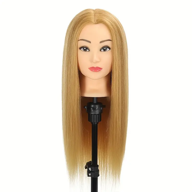 Mannequin Head With 80% Human Hair Cosmetology Hairdressing - Temu