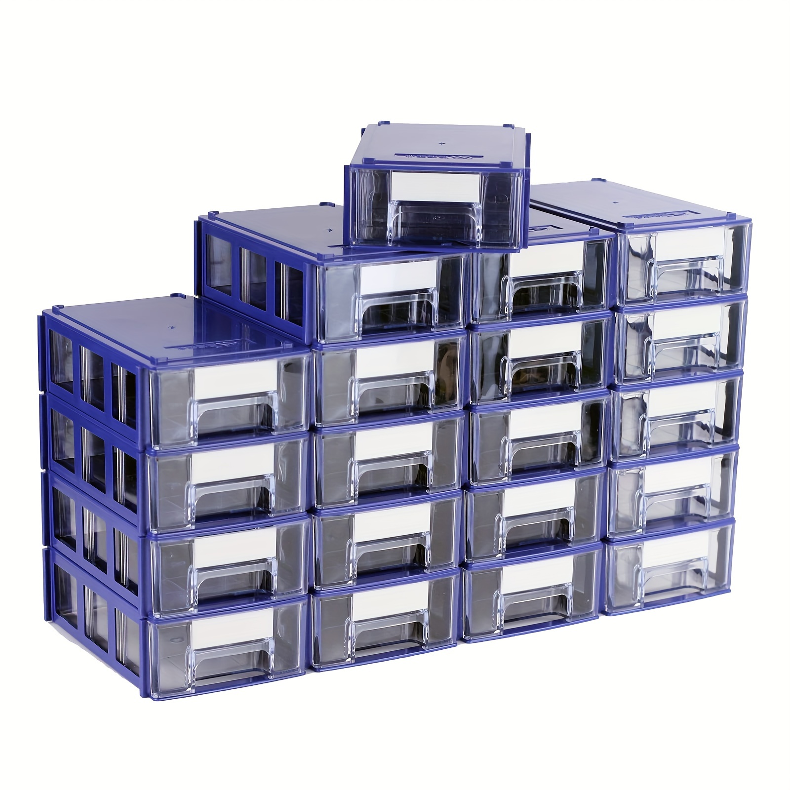 10Pcs Multi Purpose Garage Storage Bins Containers Hardware Parts Rack Open  Front Stacking for Cabinet Workshop