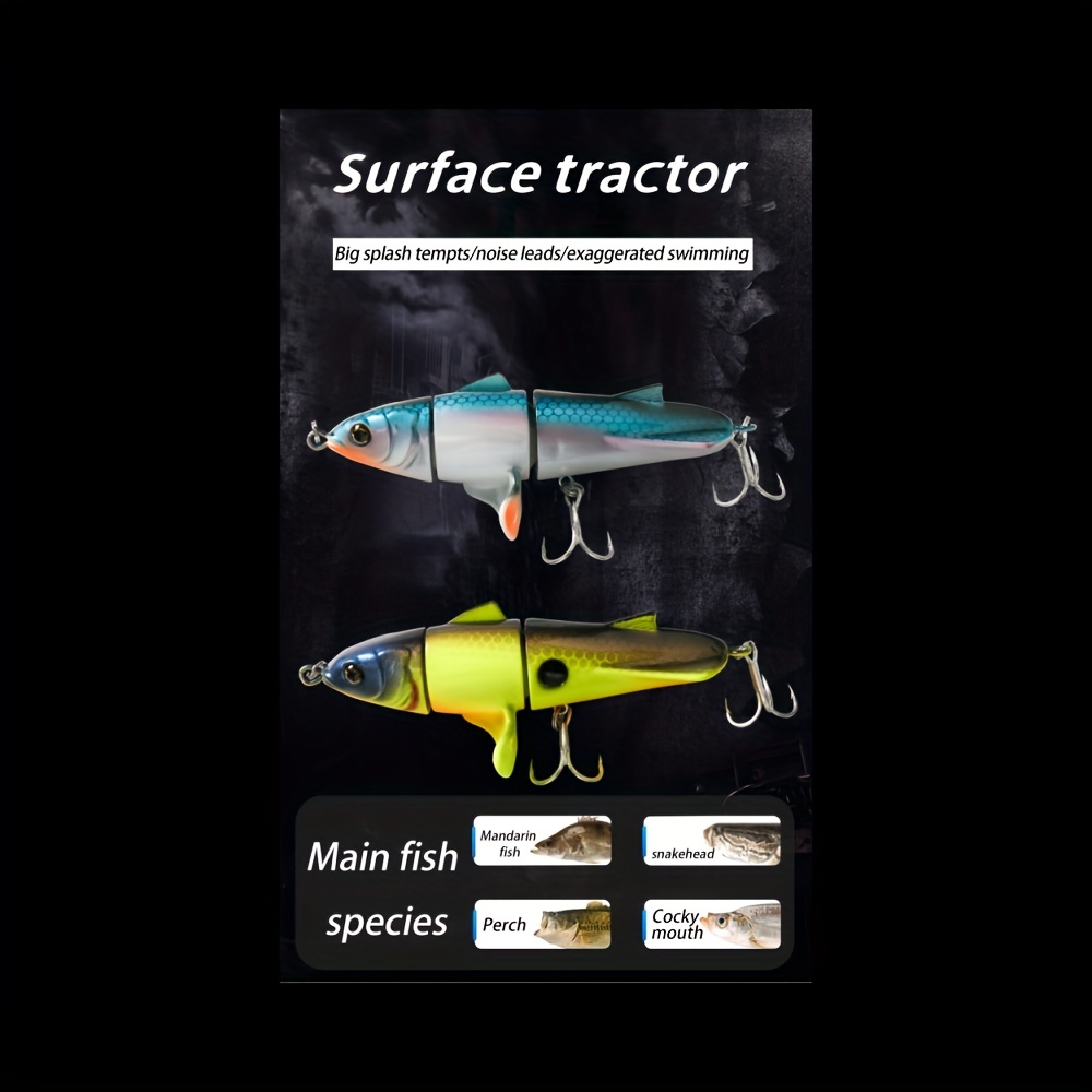 Three Sections Propeller Tail Fishing Lure Topwater Plastic - Temu Australia