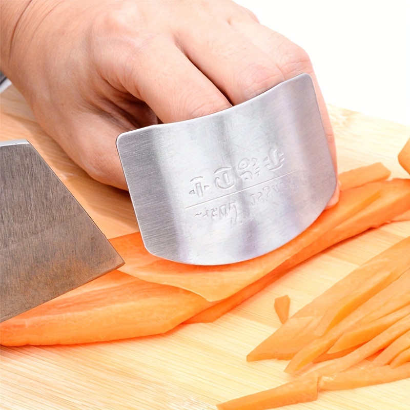 Stainless Steel Finger Protector For Cutting Food Cut - Temu