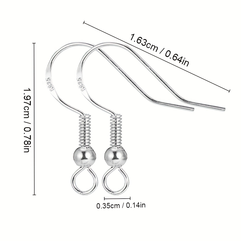 200pcs 925 Sterling Silver Earring Components