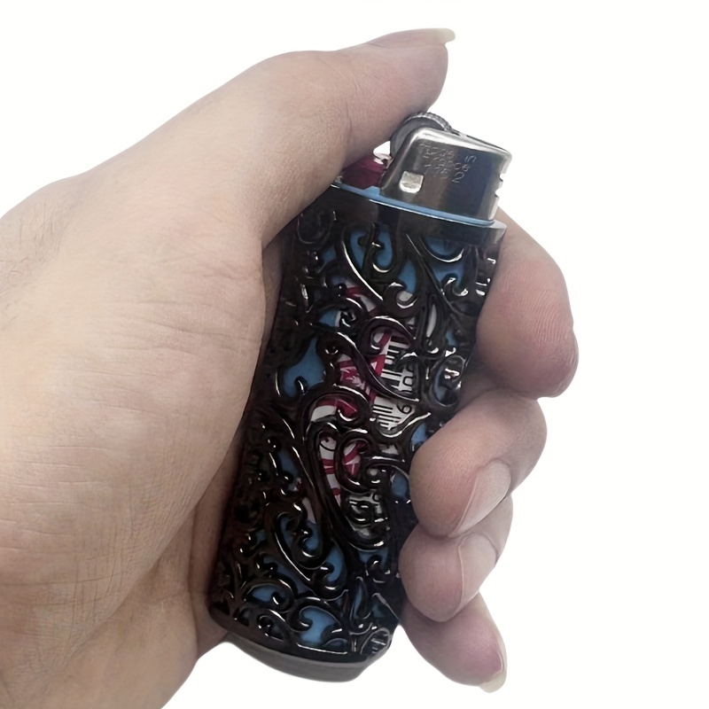 Stylish & Durable Vintage Metal Lighter Case - Perfect For Bic J6 Full Size  Lighters! - Temu