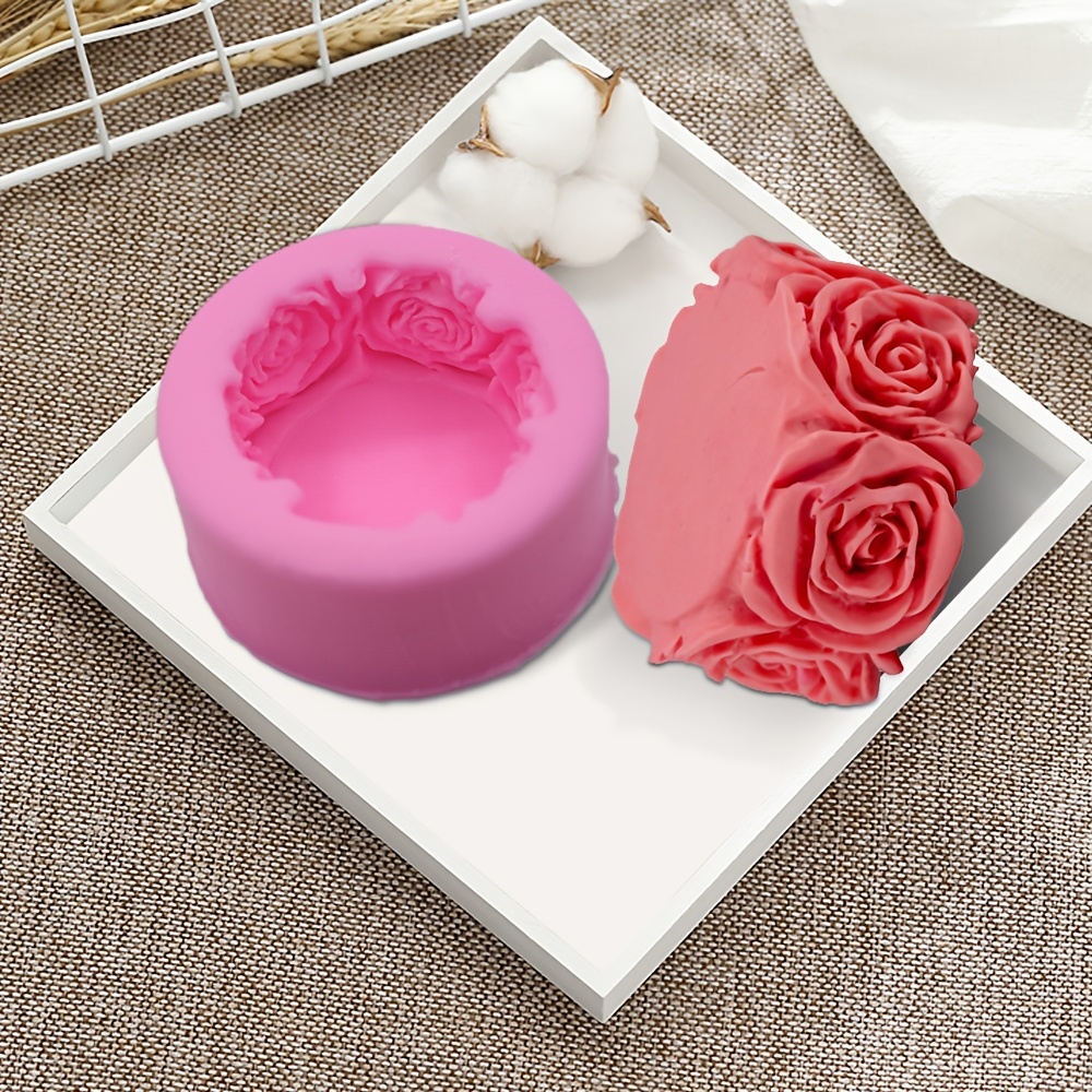 3d Flower Silicone Molds Rose Shape Candle Mold Cake Soap - Temu