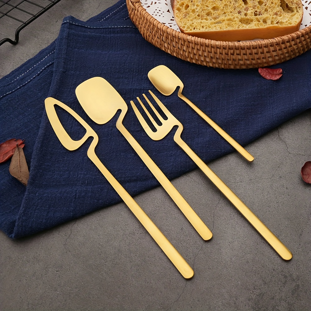 32pcs stainless steel cutlery set for 8     knife   teaspoon   dining kitchen use kitchen utensils creative hanging 304 Product details 5