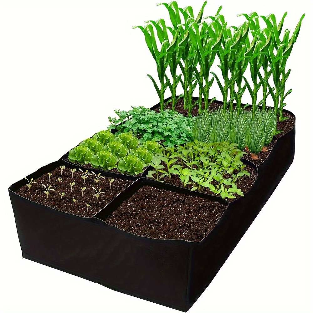 

1 Pack, Garden Bed 4 X 2 X 1ft Fabric Planter Yard Garden Box Outdoor Rectangle Large Planter Bag For Plant, Potato, Tomato, Flower, Vegetable, Herbs, Fruits