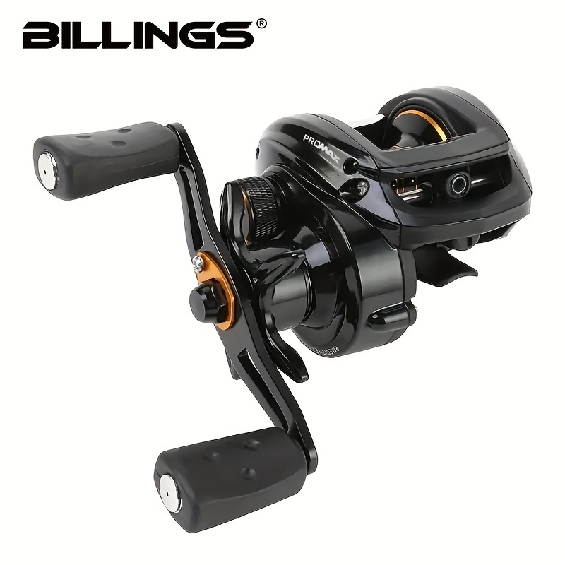  Lightweight Baitcasting Fishing Reel with 0:1 Gear Ratio, Gold  L, 3x7x3mm : Sports & Outdoors