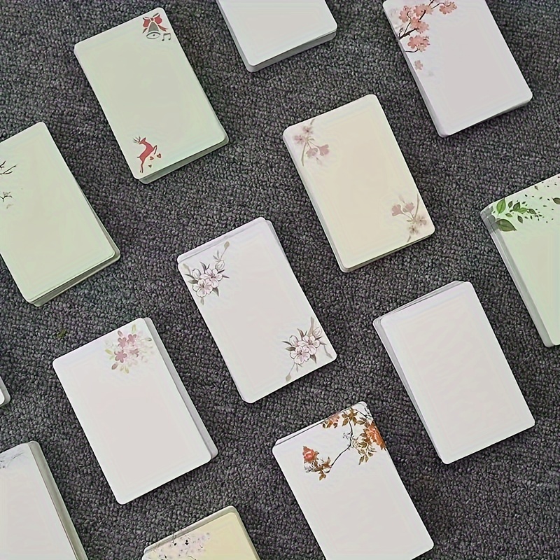 

40pcs, Thickened Graffiti Card, Simple Bookmark, Blank Writable Card, Creative White Rounded Corner Card.