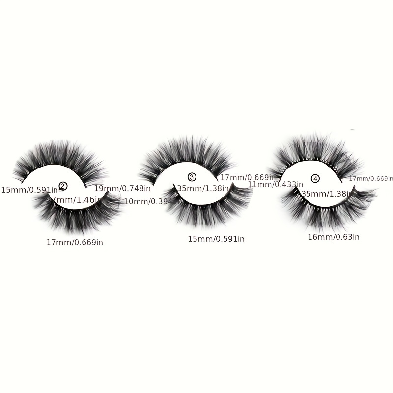 20 Pairs 3D Mink False Eyelashes Thick Volume Messy Curly Faux Lashes Packs