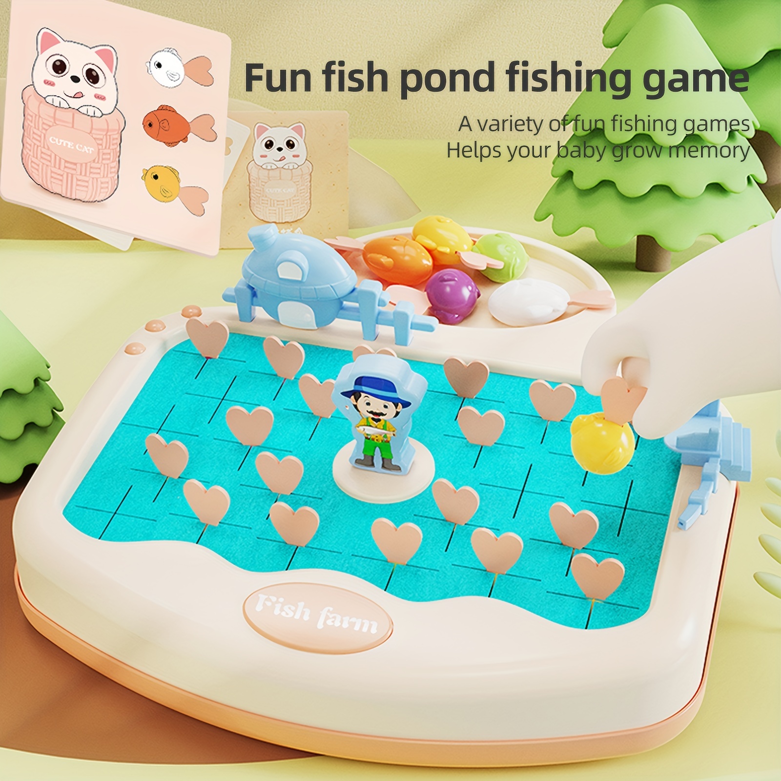 Montessori Toys Baby Easter Toys Fun Puzzle Fishing Fish - Temu