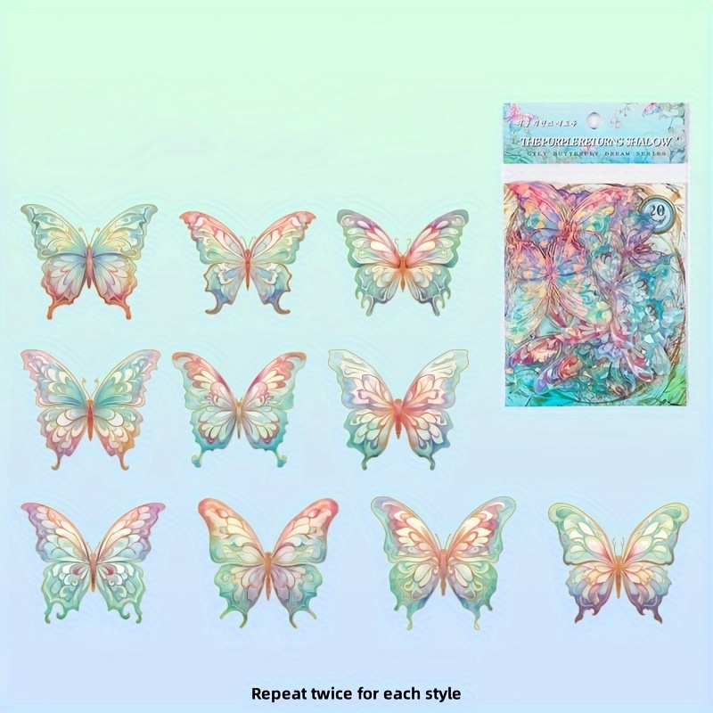 Pet Three dimensional Laser Golden Butterfly Stickers - Temu