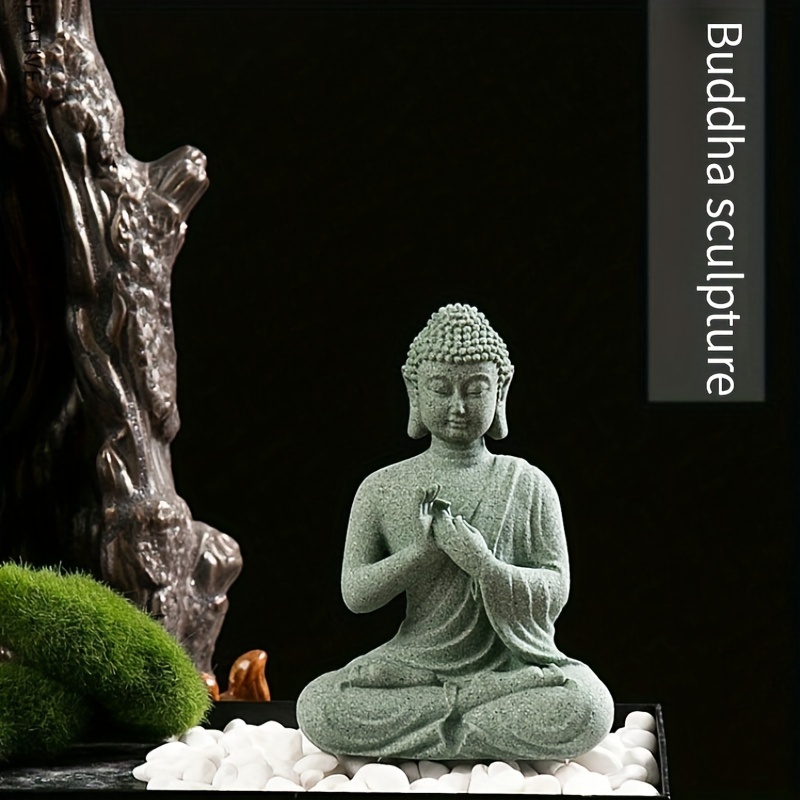 Buddha Statues Zen Fish Tank Landscaping Decor Creative - Temu
