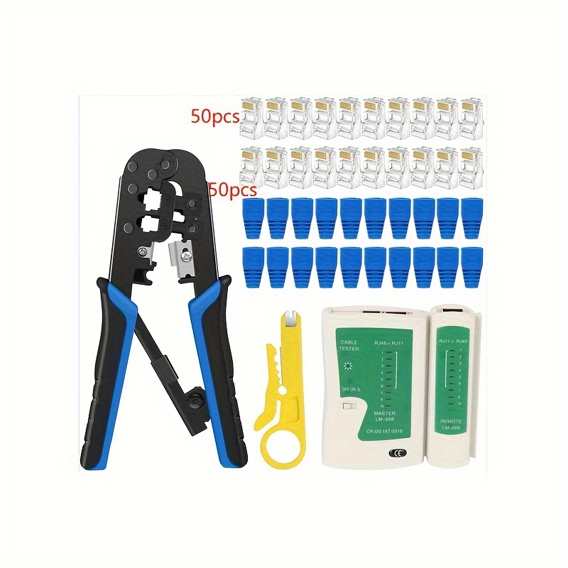 Network Cable Pliers Set Network Repair Crimping Tool Kit - Temu