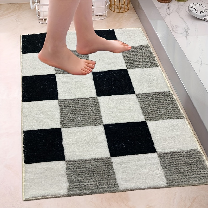 Alfombra de baño con estampado de cachemira gris antideslizante alfombra  absorbente para el suelo decoración del hogar para cocina dormitorio 16 x –  Yaxa Costa Rica