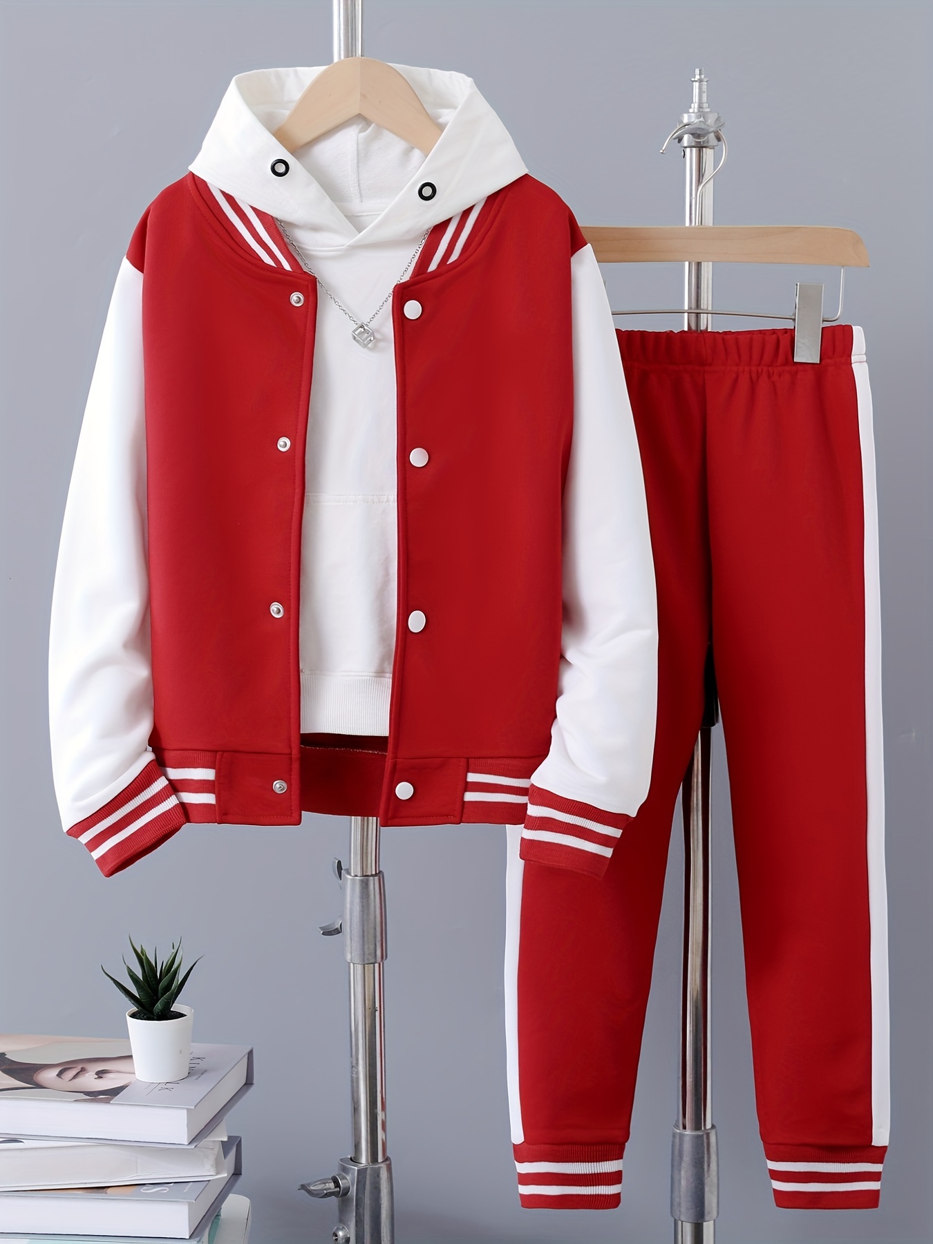 Kids Boys Girls Casual Sports Wear Track Suit Jacket Coat with Contrast  Panels