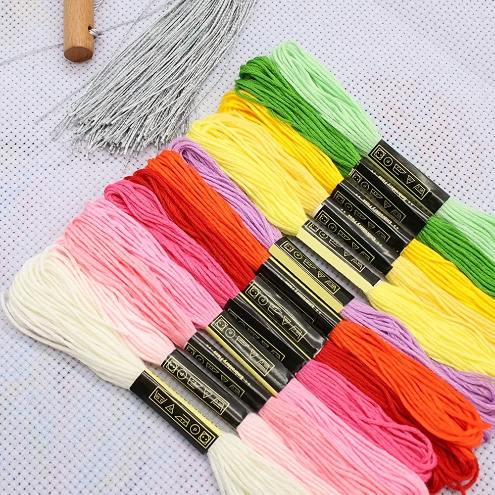 50 Pcs Embroidery Floss Kit Thread Cross Stitch Cotton Sewing DIY