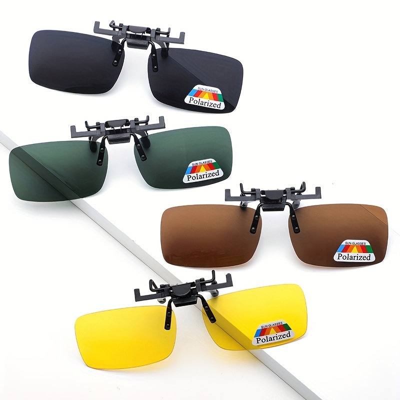 Polarized Clip-On Sunglasses UV Protection Men Driving