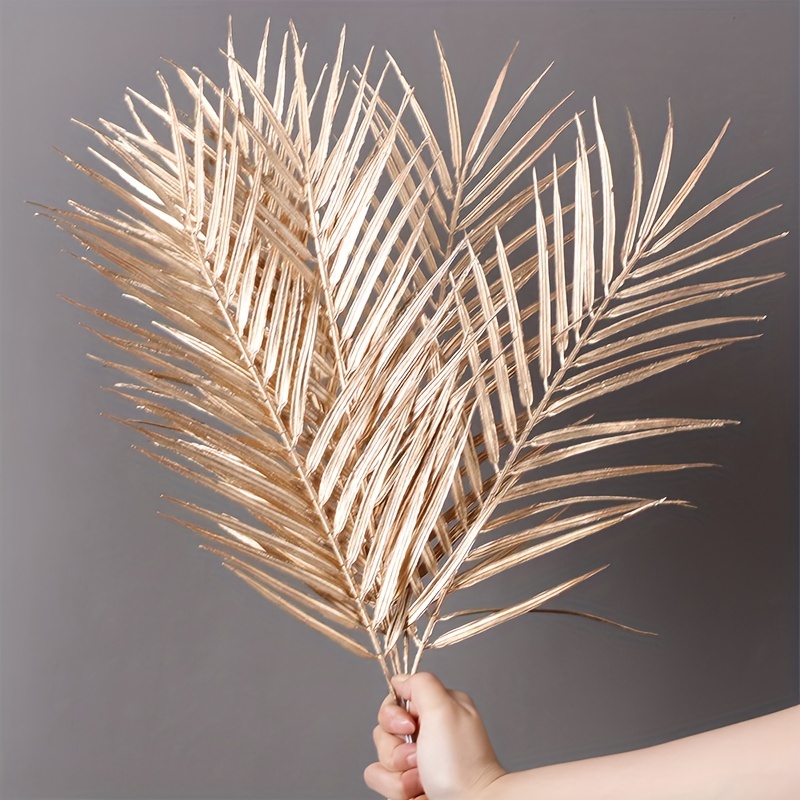 Golden Artificial Palm Leaves Perfect For Tropical - Temu