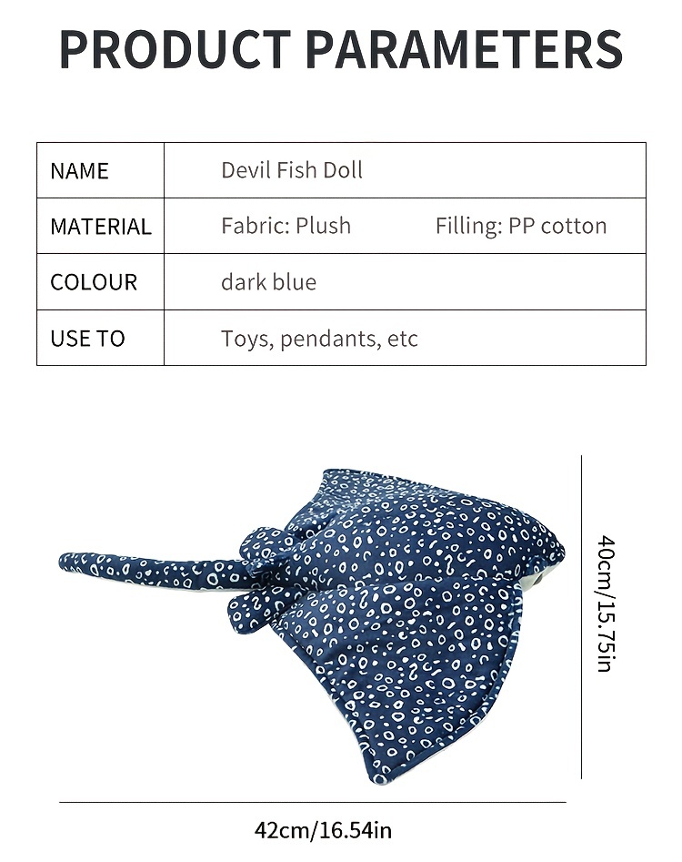 Simple Fashionable Marine Animal Accessory Devil's Fish - Temu Canada