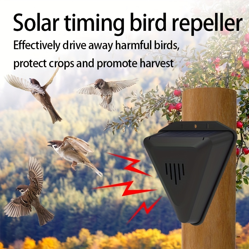 Solar Outdoor Bird Repellent Device For Drive Away Birds - Temu