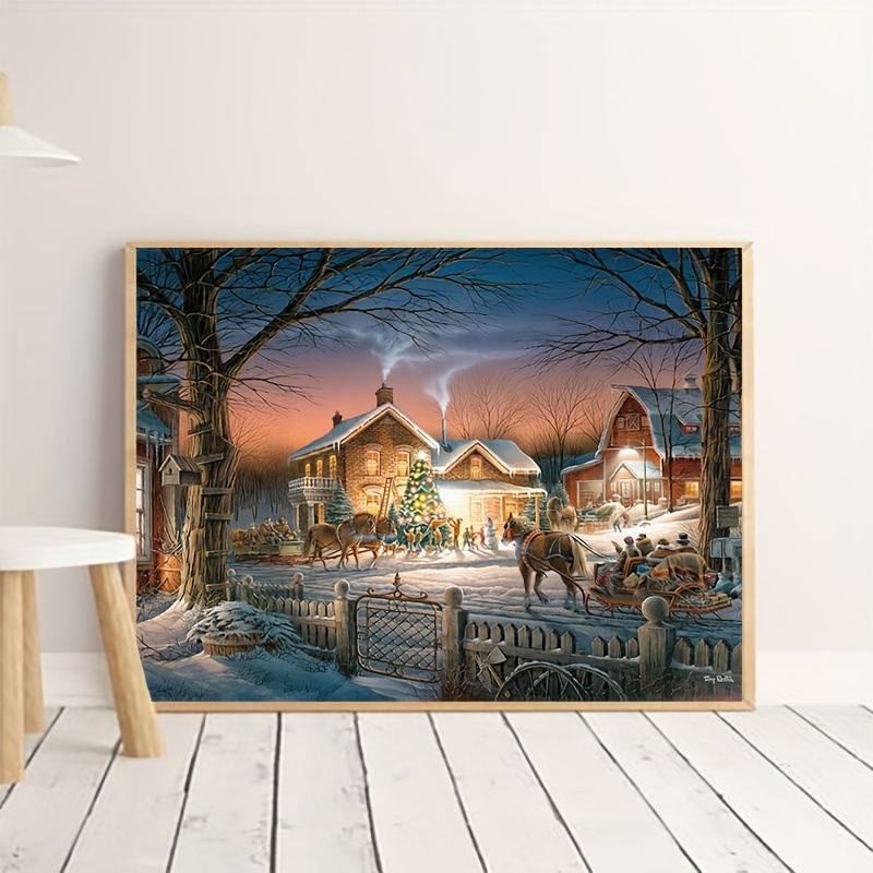 Diy Snow Scene Pattern Diamond Painting Set Mosaic - Temu