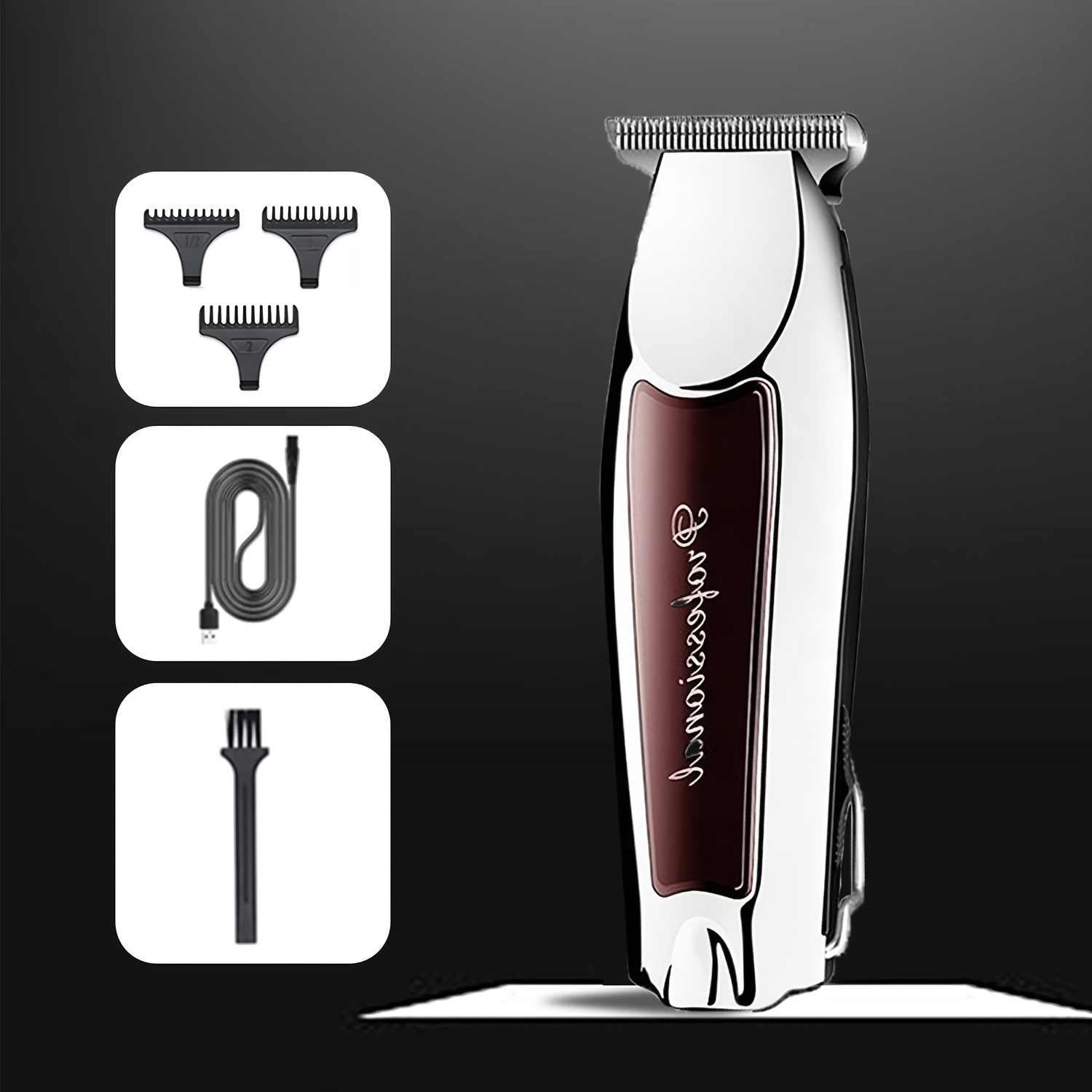 

Cordless Hair Trimmer Professional Hair Clipper Beard Shaver Hair Cutting Machine With 3 Guide Combs For Father's Day Gift Birthday Gift Father's Day Gift